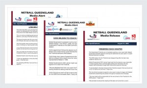 Netball Queensland Press Releases | Irene Watt | Marketing Consultant | Brisbane | Australia
